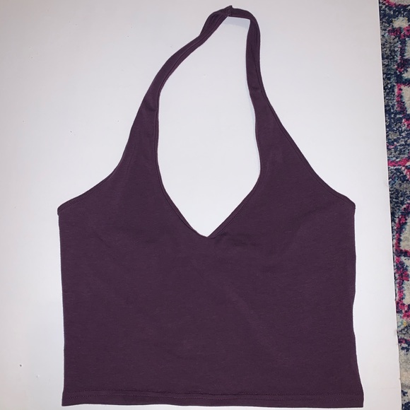 Express | Tops | Express Purple Halter Crop Top | Poshmark